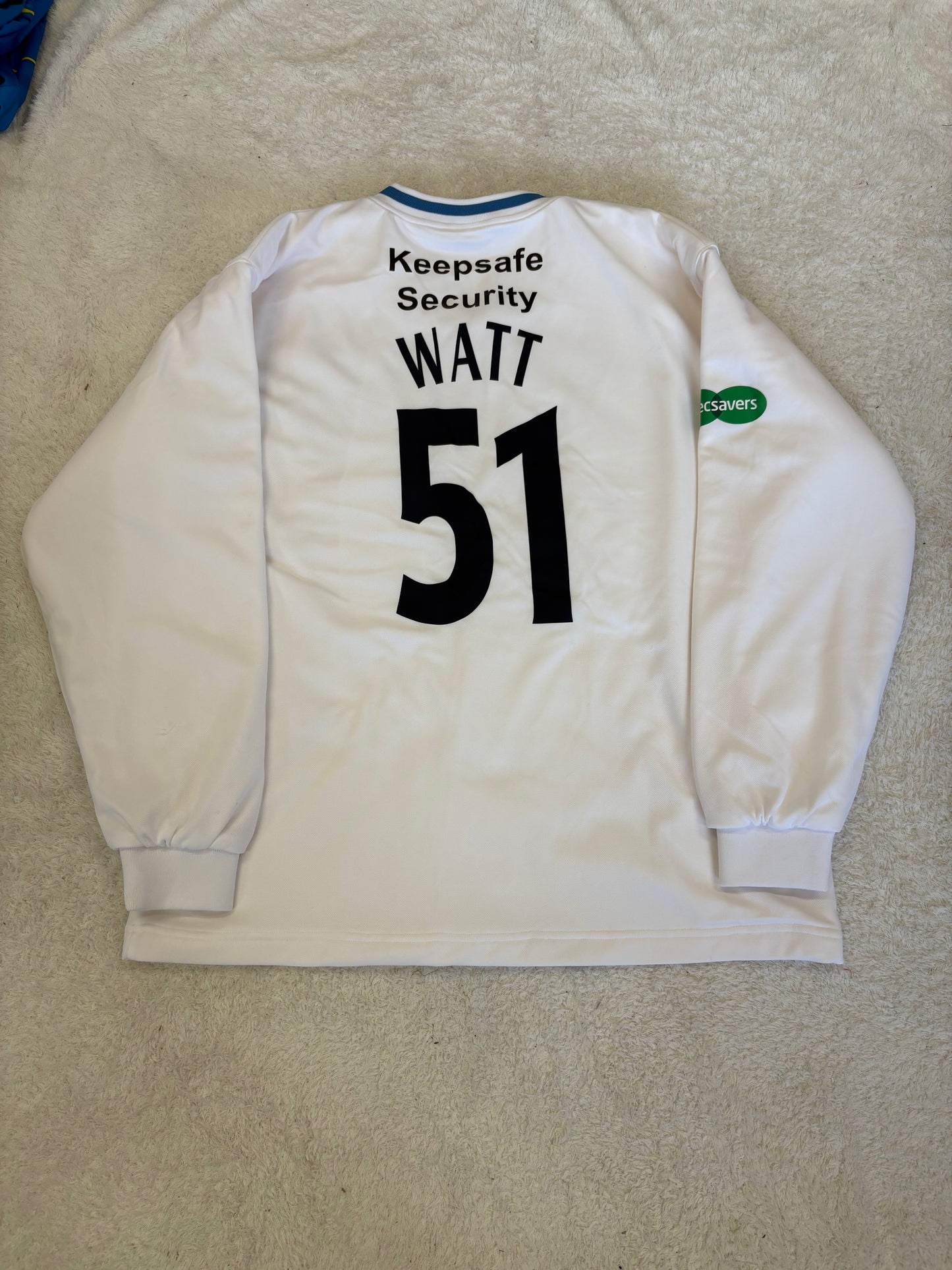 Mark Watt Derbyshire County Championship Match Worn LS Playing Jumper