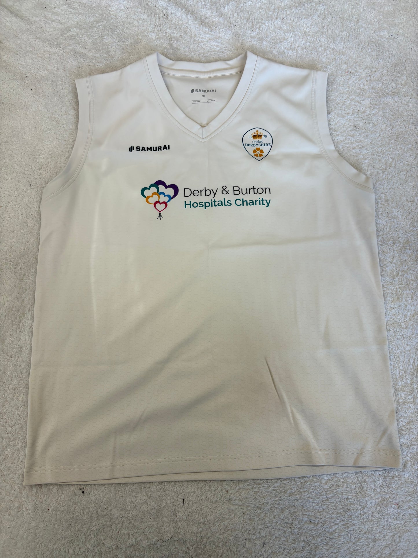 Mark Watt Derbyshire County Championship Match Worn Playing Pullover