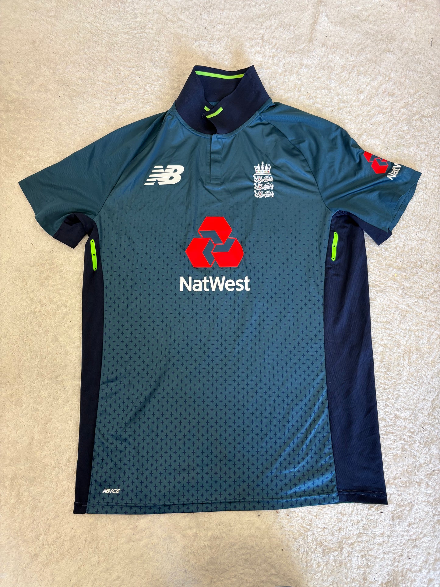 Zak Chappell England Lions 2018 ODI Match Worn SS Playing Shirt