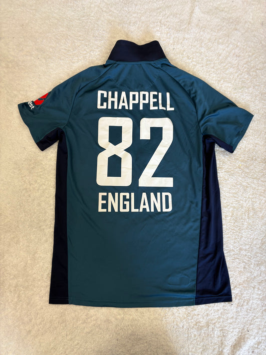 Zak Chappell England Lions 2018 ODI Match Worn SS Playing Shirt