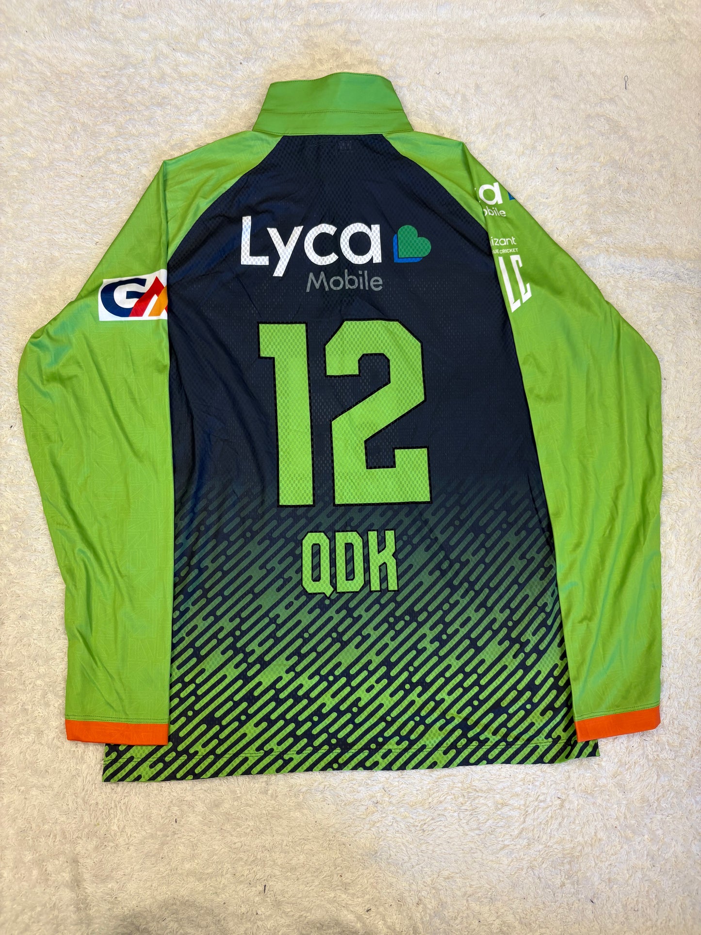 Quinton De Kock Seattle Orcas 2024 MLC Match Issue LS Playing Shirt