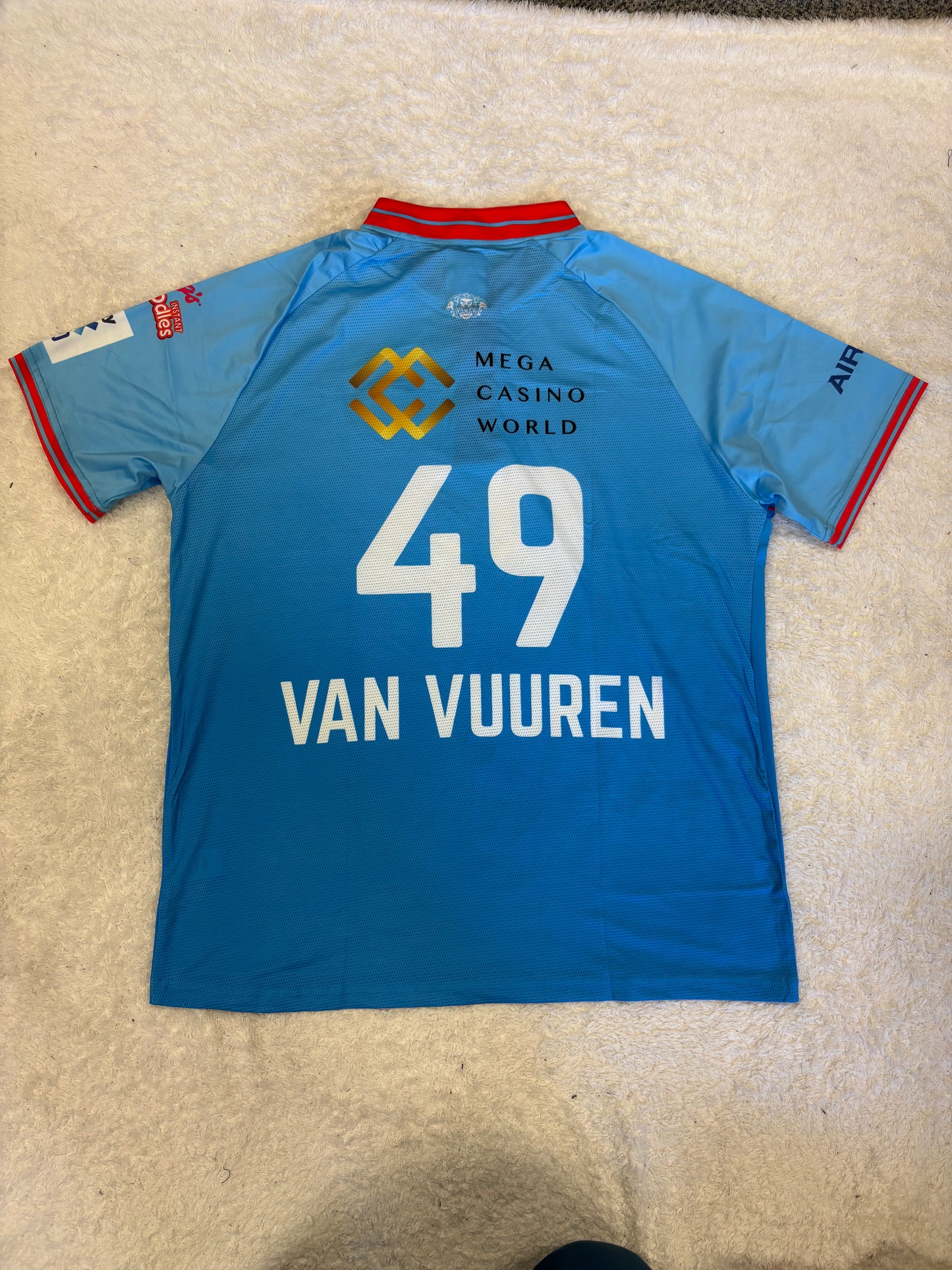 Tiaan Van Vuuren Pretoria Capitals 2024 SA20 Match Issue SS Playing Shirt