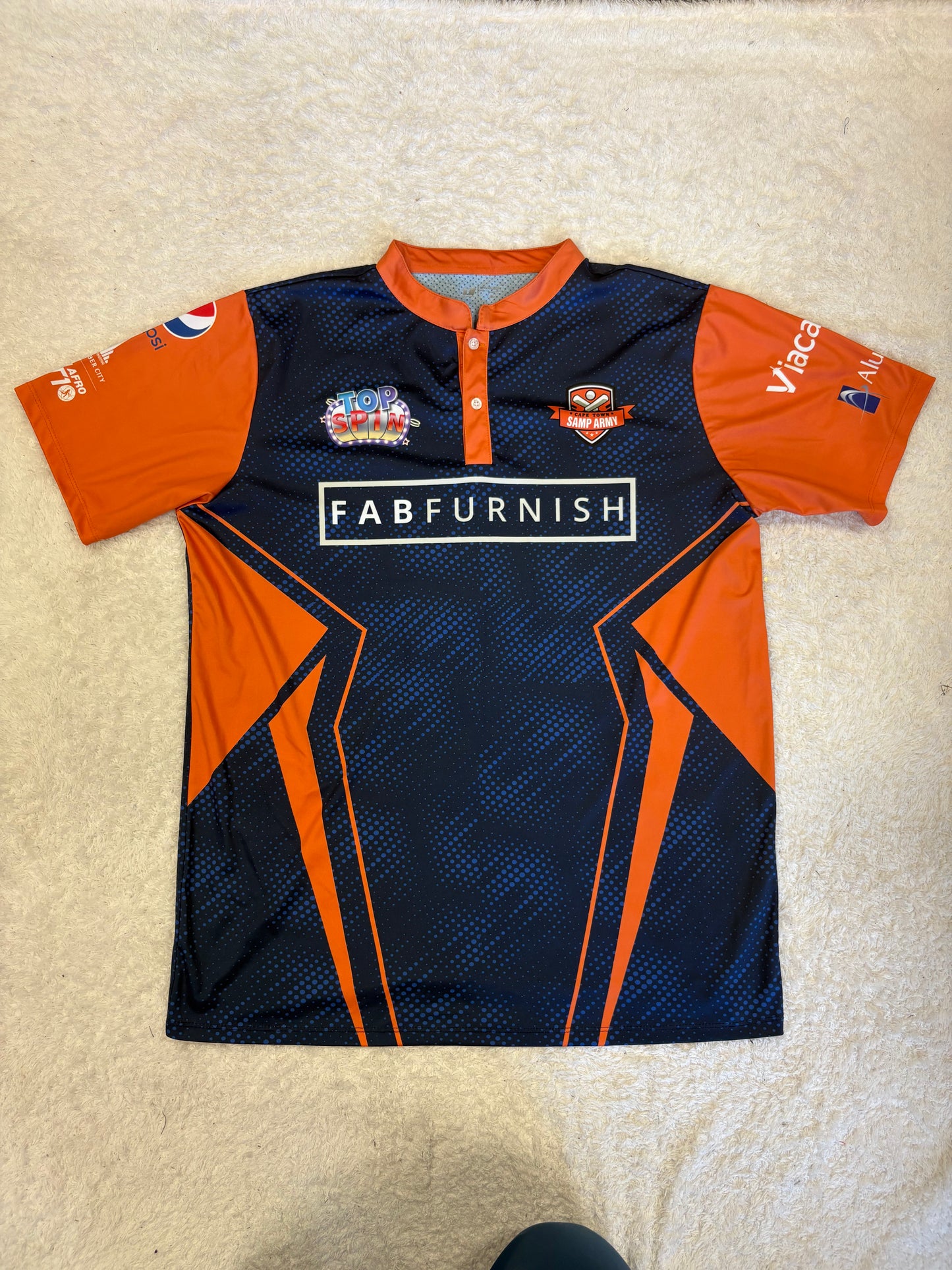 Stuart Binny Cape Town Samp Army 2023 ZimAfro T10 Match Worn SS Playing Shirt