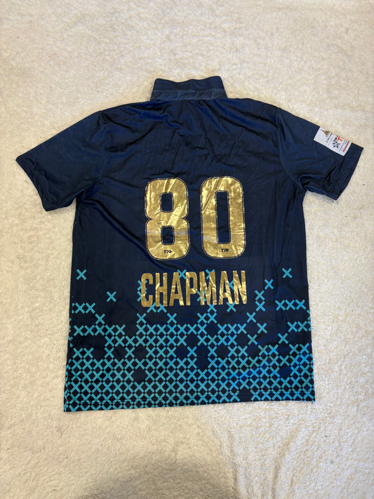 Mark Chapman Durban Wolves 2024 ZimAfro T10 Match Worn SS Playing Shirt