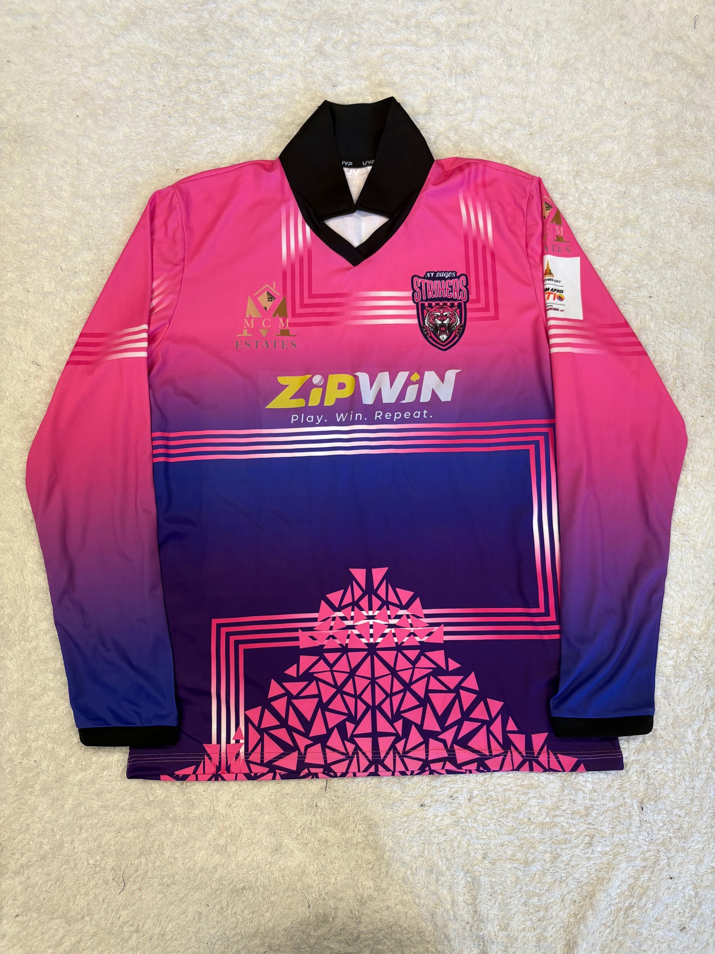 Akhilesh Reddy Bodugum New York Strikers Lagos 2024 ZimAfro T10 Match Worn LS Playing Shirt