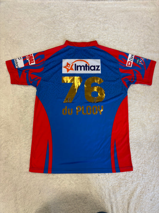 Leus Du Plooy Karachi Kings 2024 PSL Match Worn SS Playing Shirt