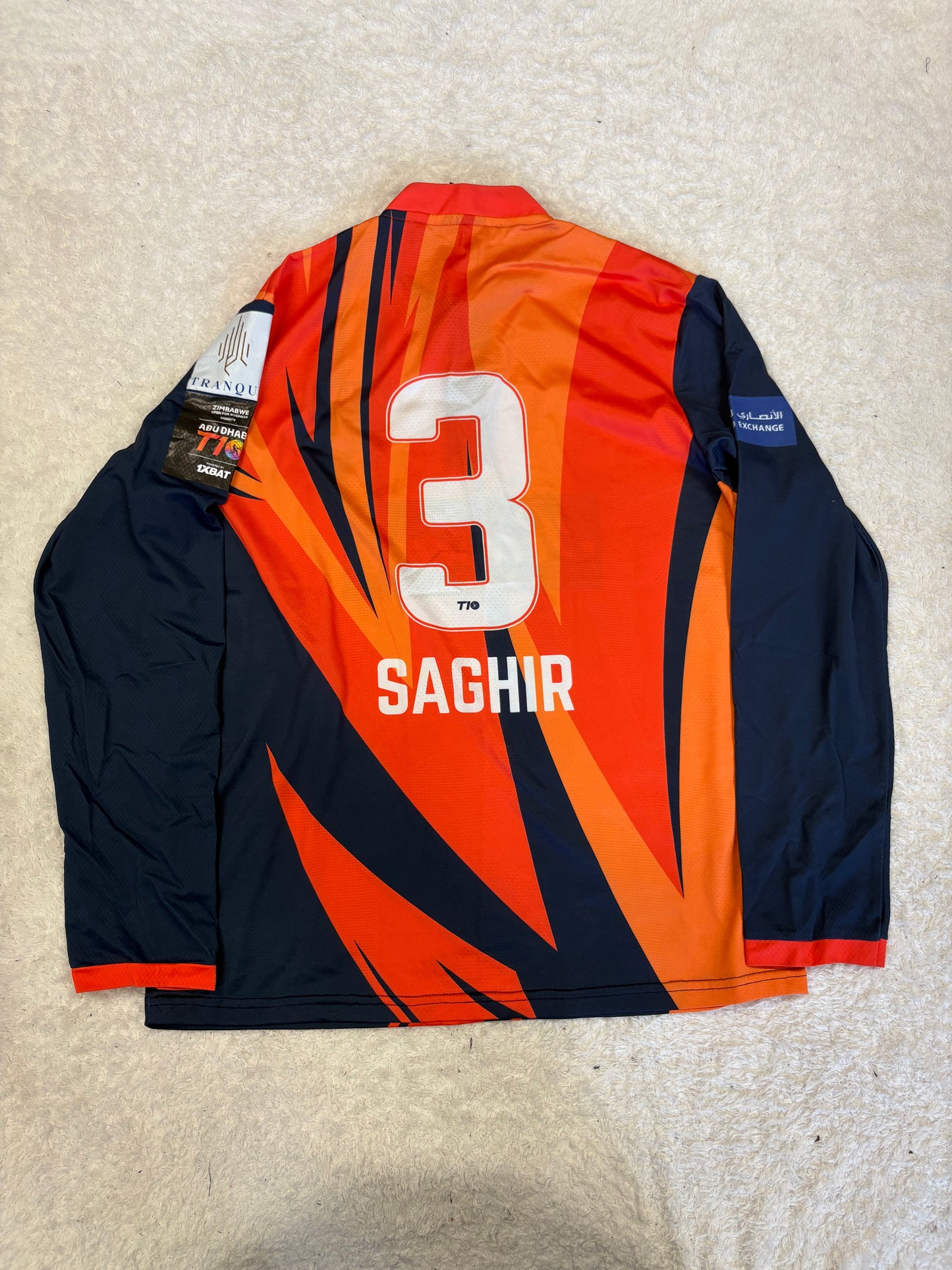 Saghir Khan  Delhi Bulls 2024 ABDT10 Match Worn LS Playing Shirt