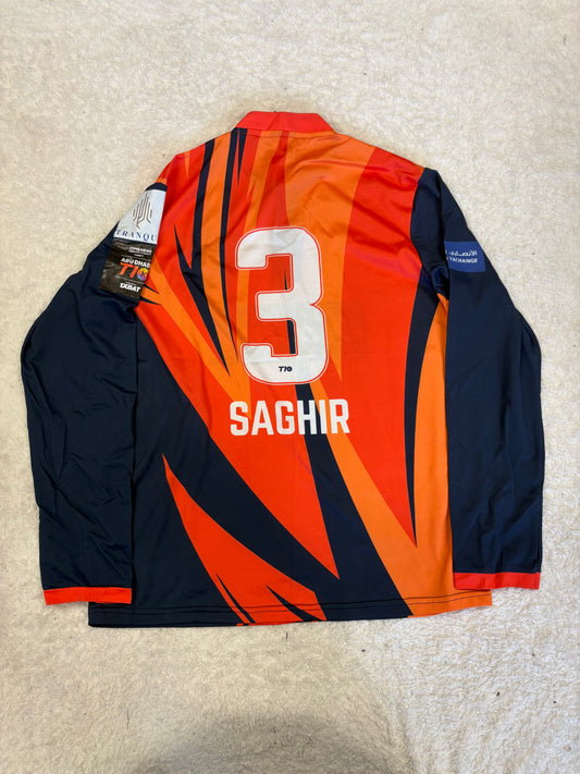 Saghir Khan  Delhi Bulls 2024 ABDT10 Match Worn LS Playing Shirt