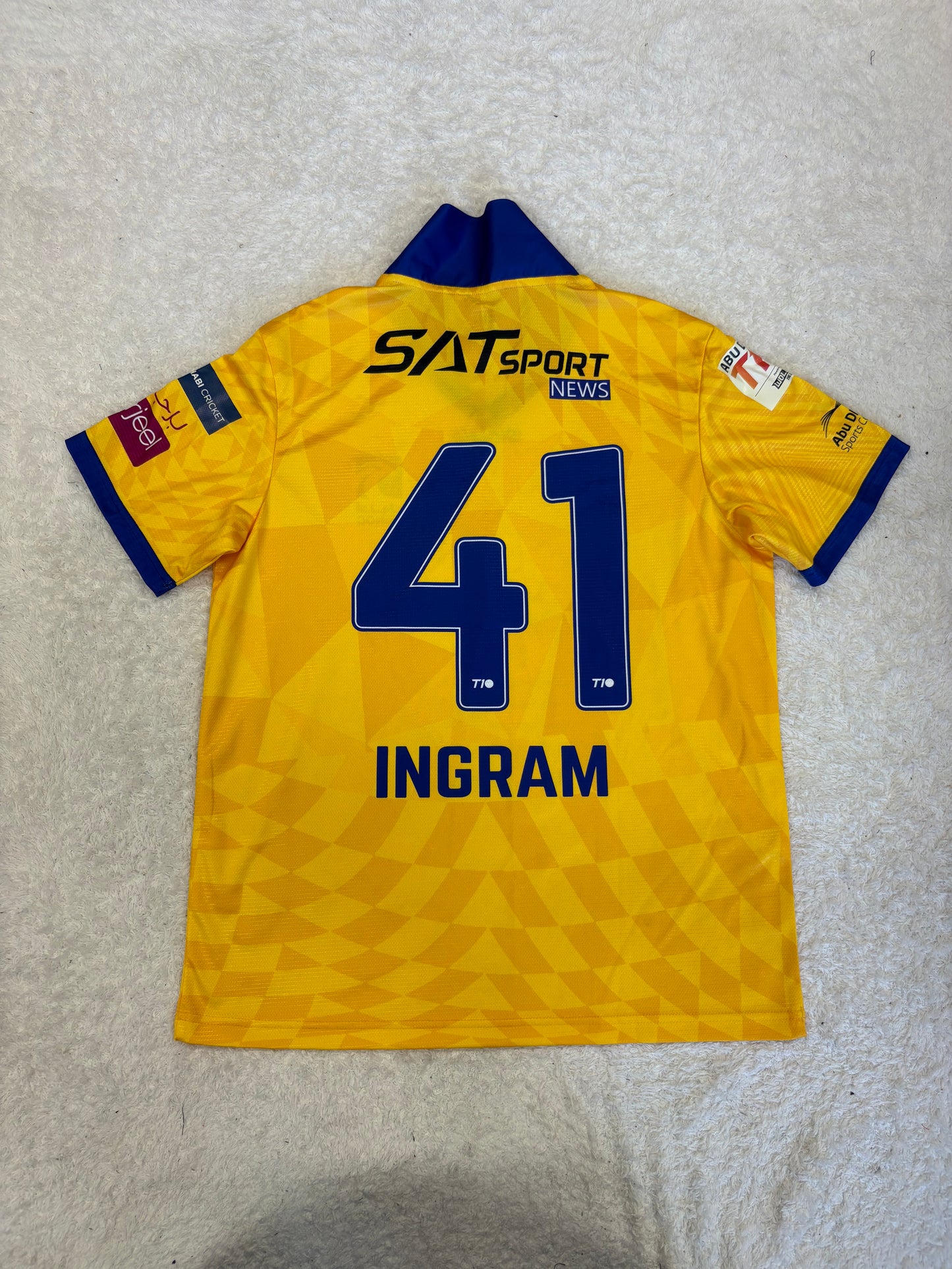 Colin Ingram 2022 Team Abu Dhabi ABDT10 Match Worn SS Playing Shirt
