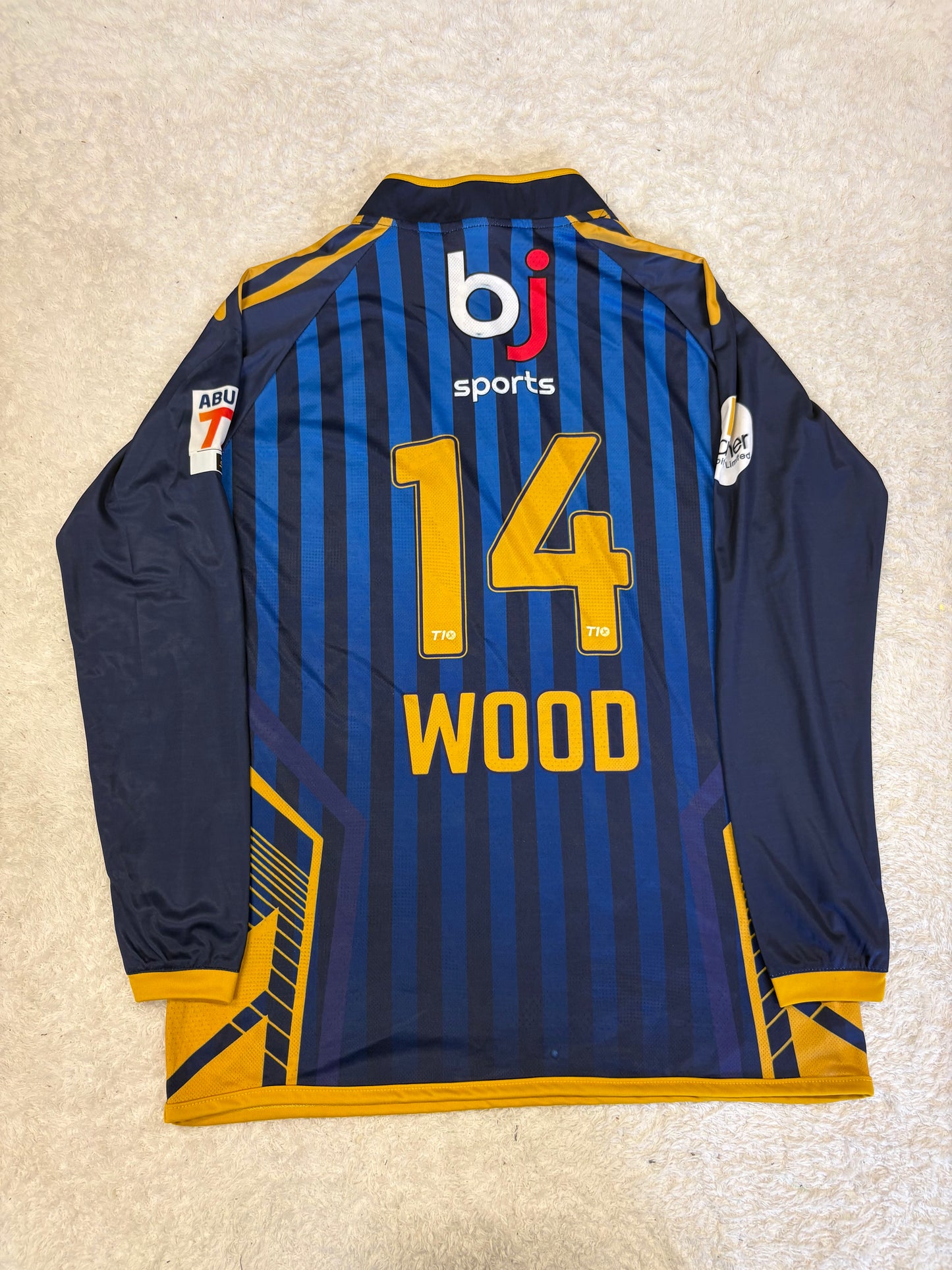 Luke Wood 2023 Deccan Gladiators ABDT10 Match Worn LS Playing Shirt