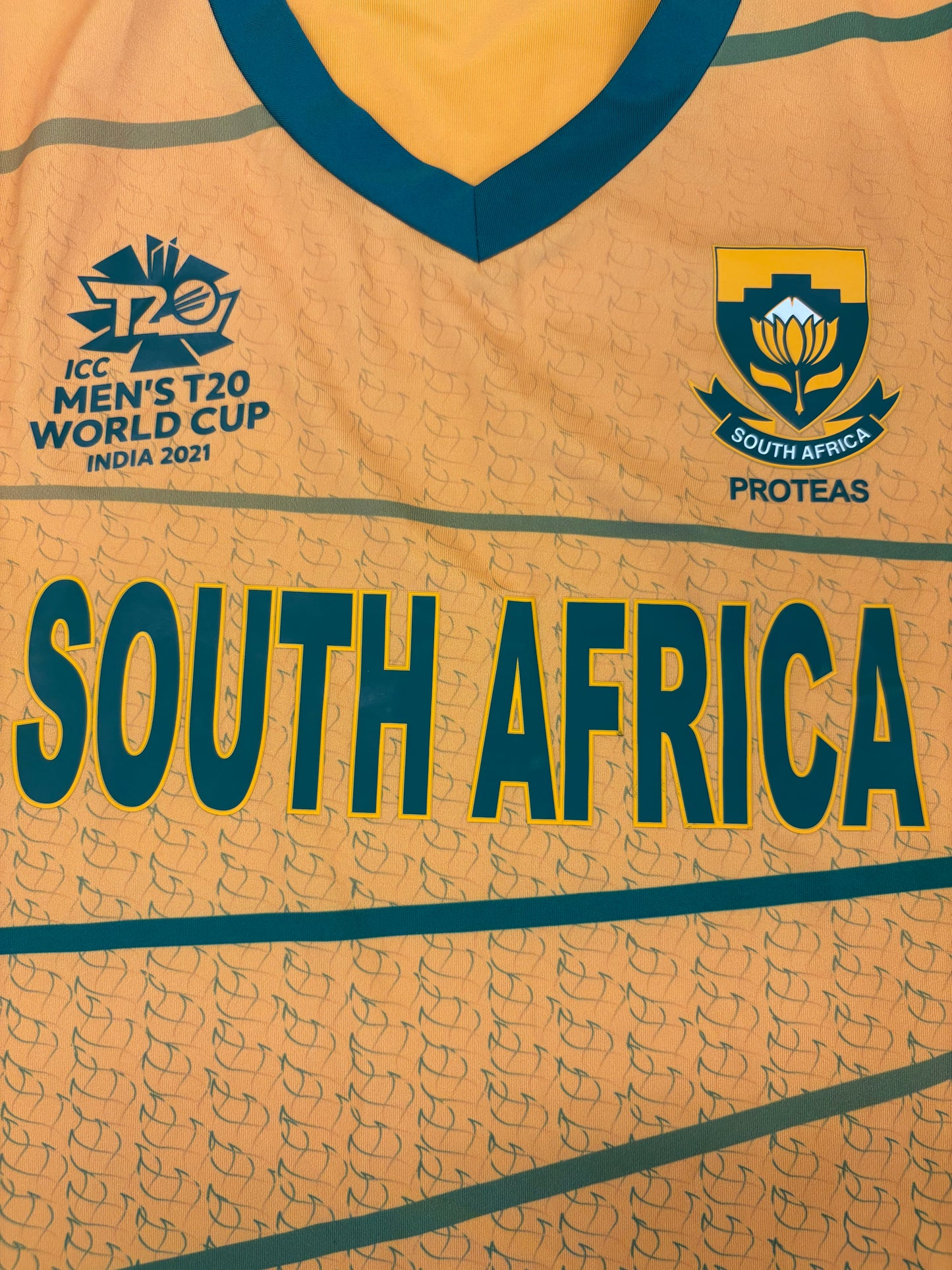 Andile Phehlukwayo South Africa 2021 CWC T20 Match Issue LS Playing Shirt