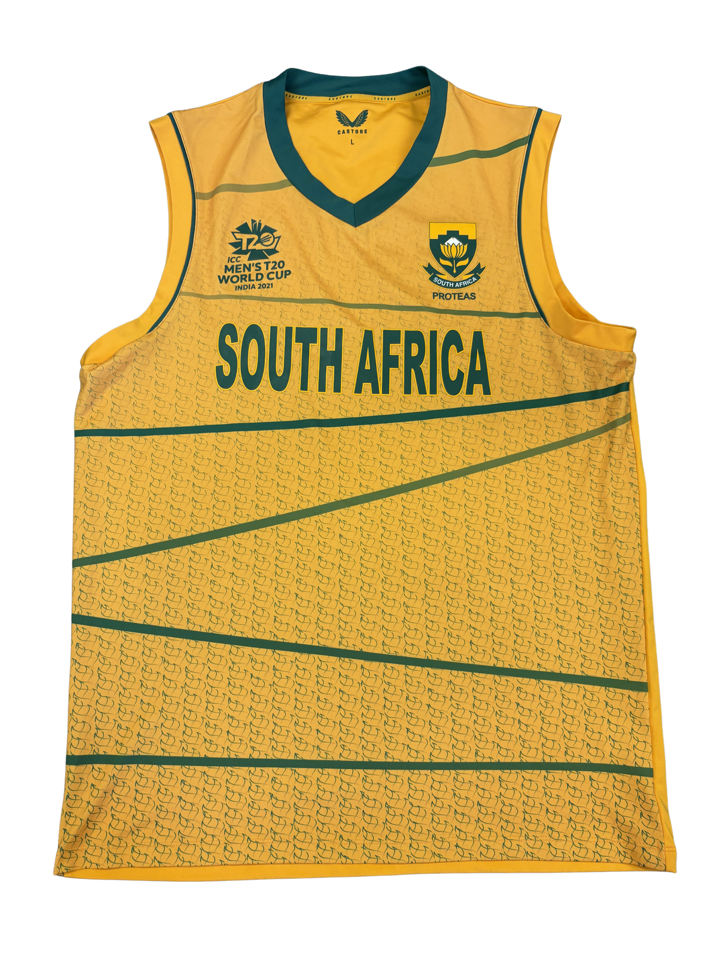 Andile Phehlukwayo South Africa 2021 CWC T20 Match Issue LS Playing Shirt