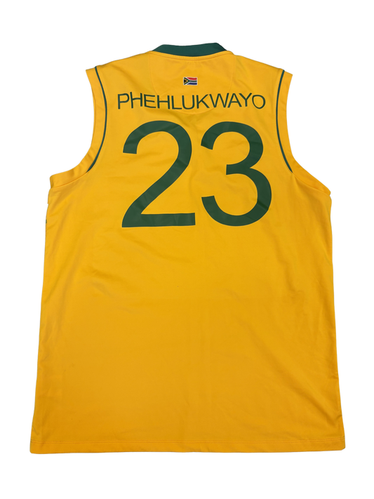 Andile Phehlukwayo South Africa 2021 CWC T20 Match Issue LS Playing Shirt