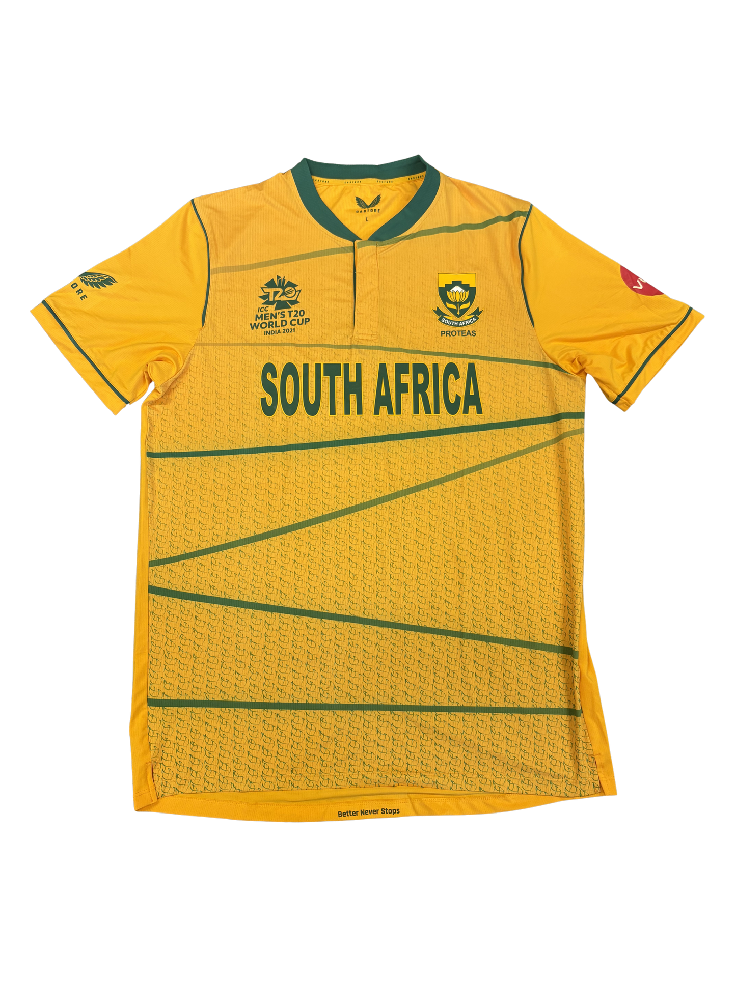 Dwaine Pretorius South Africa 2021 CWC T20 Match Worn SS Playing Shirt