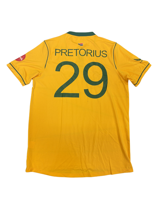 Dwaine Pretorius South Africa 2021 CWC T20 Match Worn SS Playing Shirt