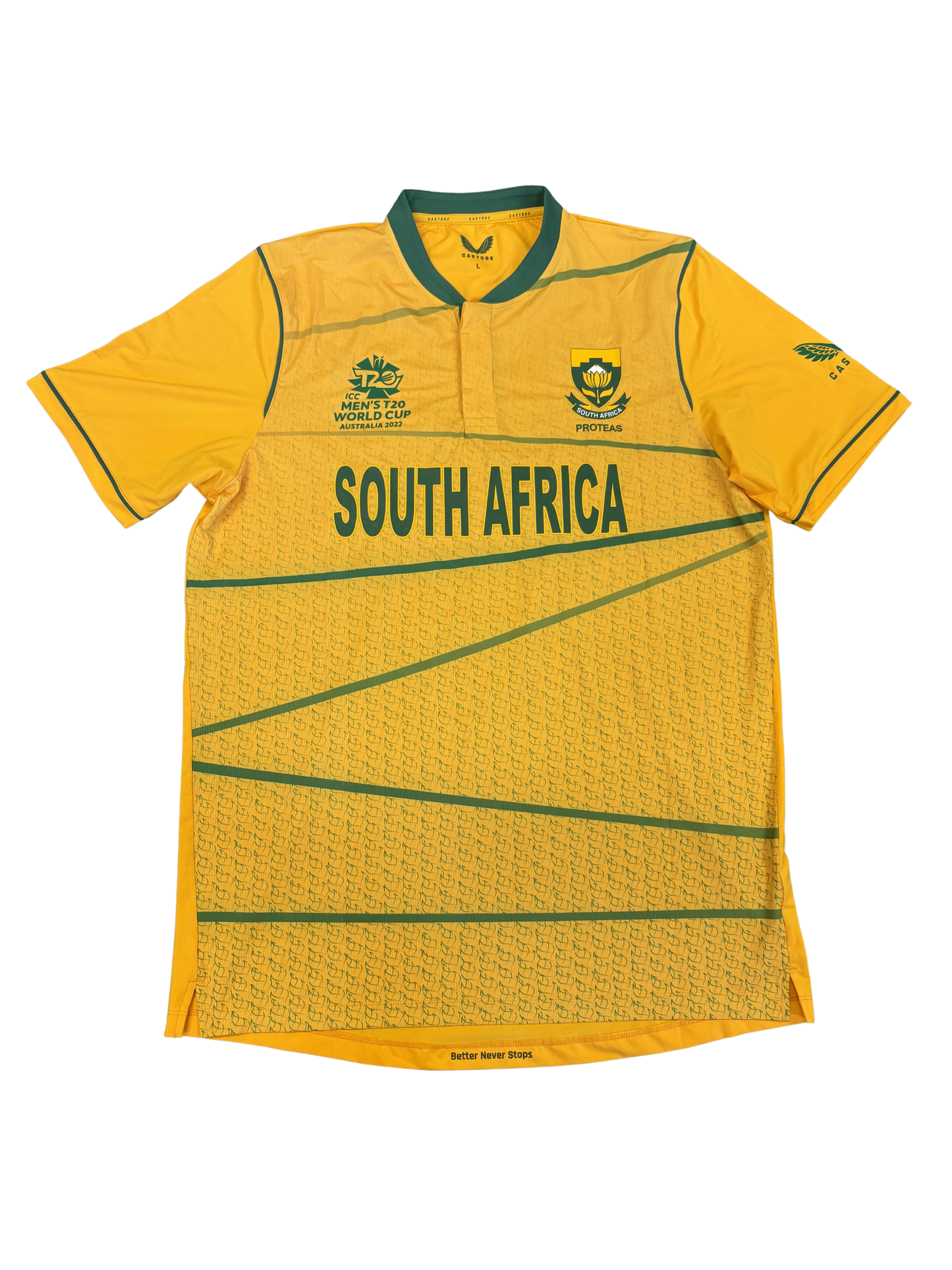 Andile Phehlukwayo South Africa 2022 CWC T20 Match Issue SS Playing Shirt