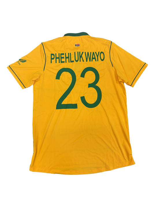 Andile Phehlukwayo South Africa 2022 CWC T20 Match Issue SS Playing Shirt