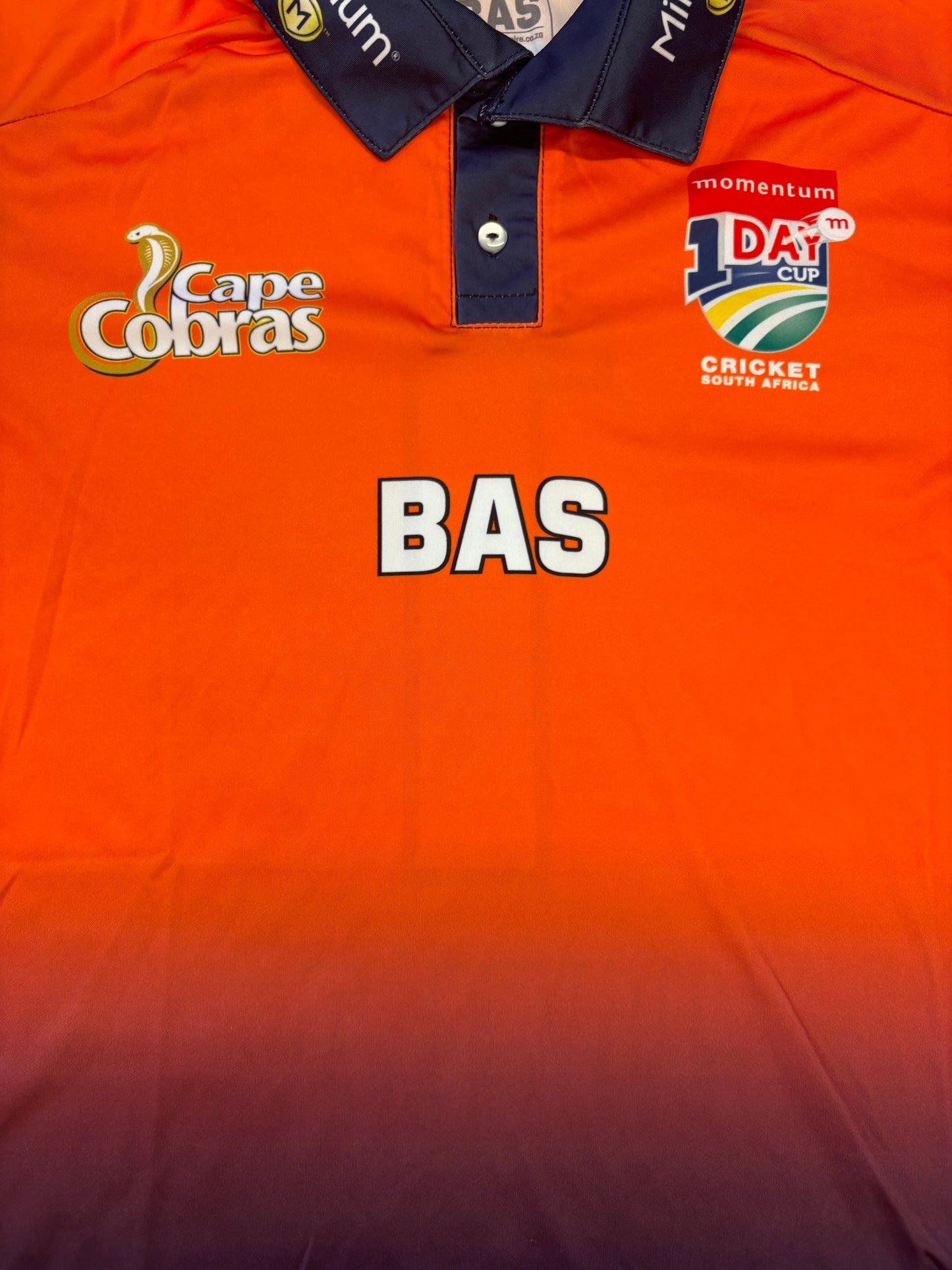Hashim Amla Cape Cobras 1DC Match Worn SS Playing Shirt
