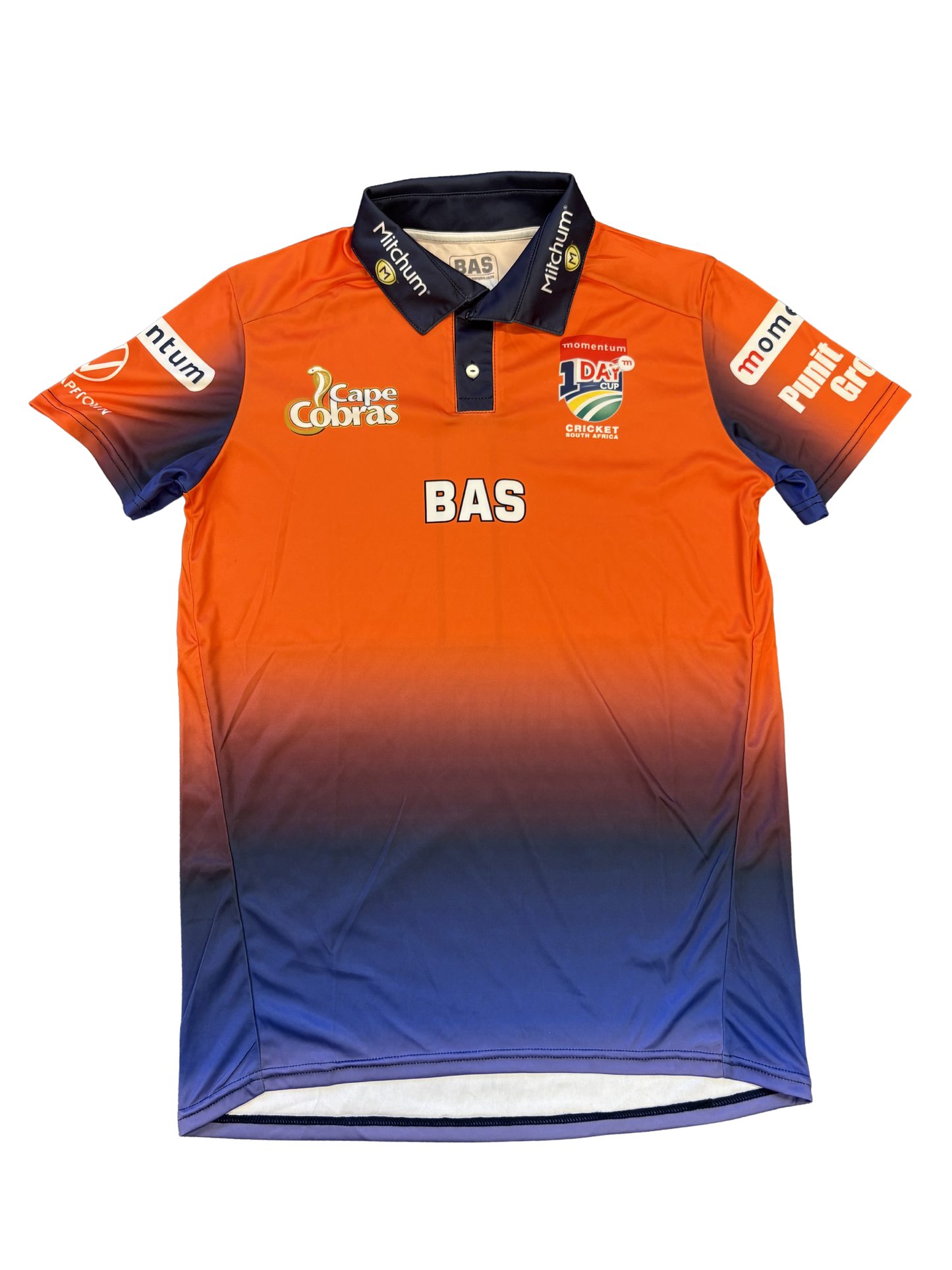 Hashim Amla Cape Cobras 1DC Match Worn SS Playing Shirt