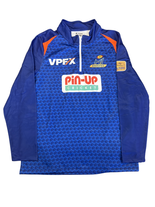 MI Emirates 2025 ILT20 Player Issue 1/4 Zip Training Fleece