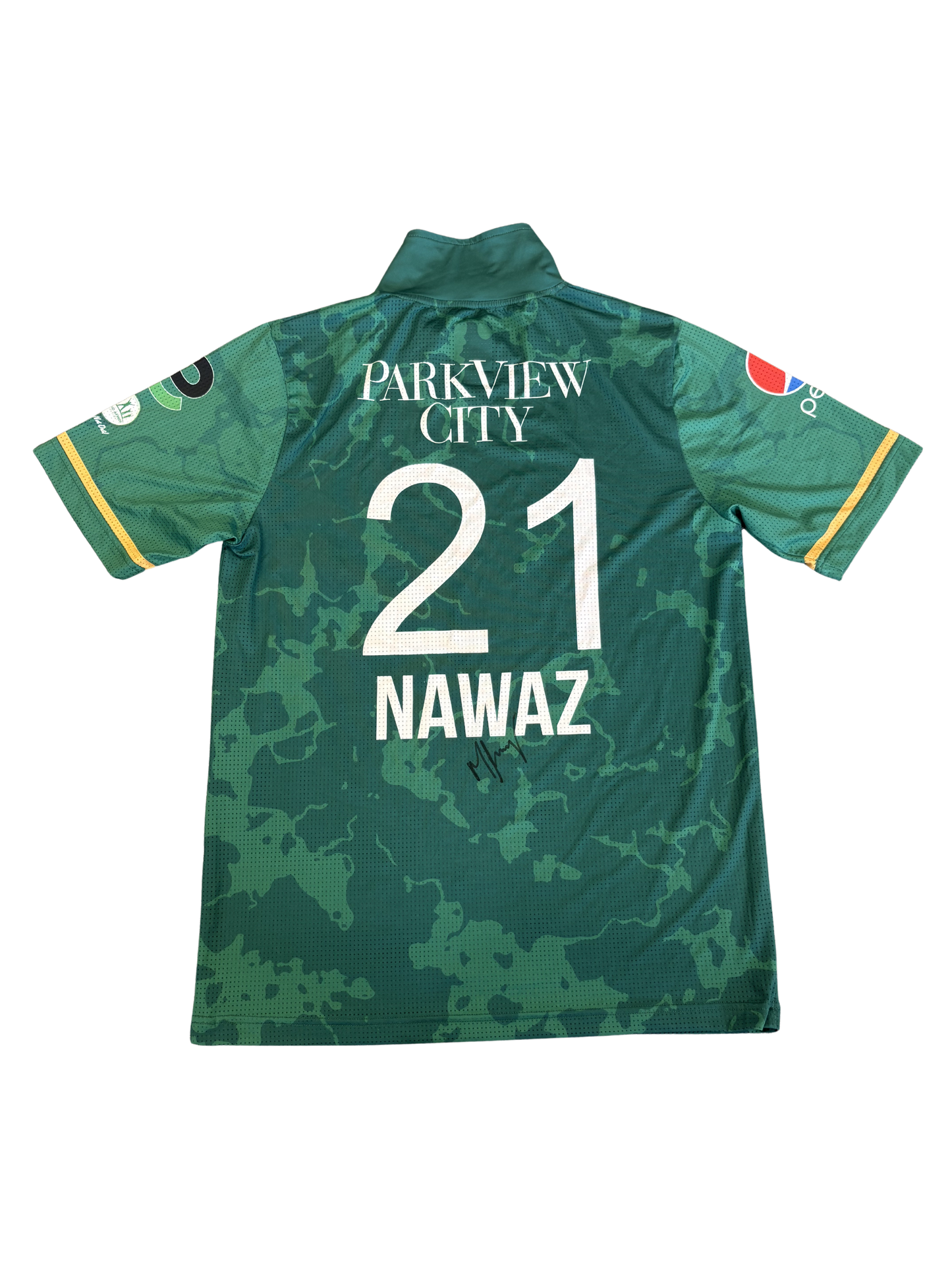 Mohammad Nawaz Pakistan 2021 T20 Match Worn And Signed SS Playing Shirt