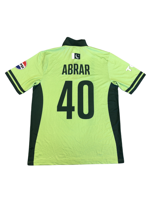 Abrar Ahmed Pakistan 2025 Champions Trophy Match Issue SS Playing Shirt