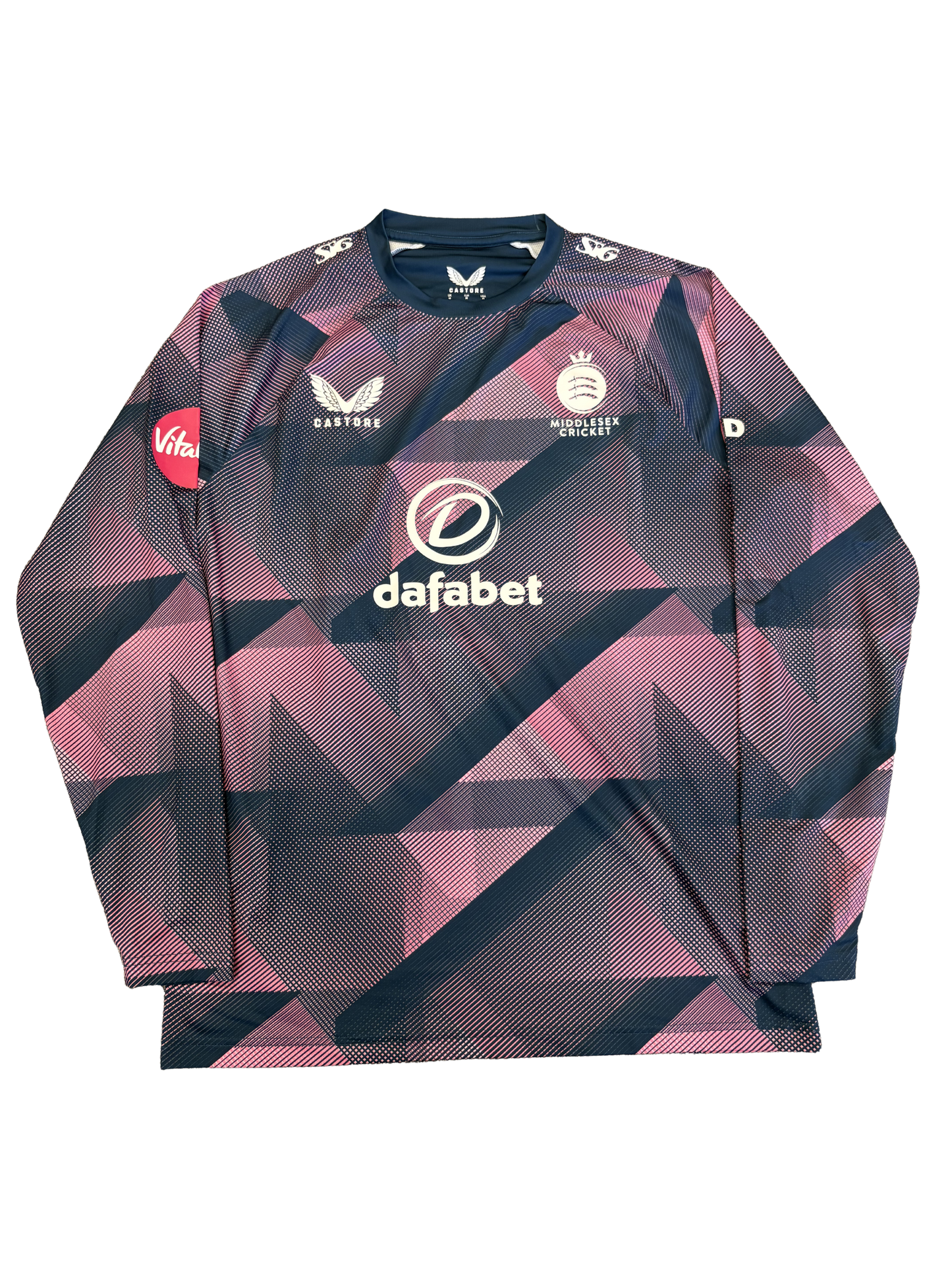 Leus Du Plooy Middlesex 2025 T20 Match Worn LS Playing Shirt