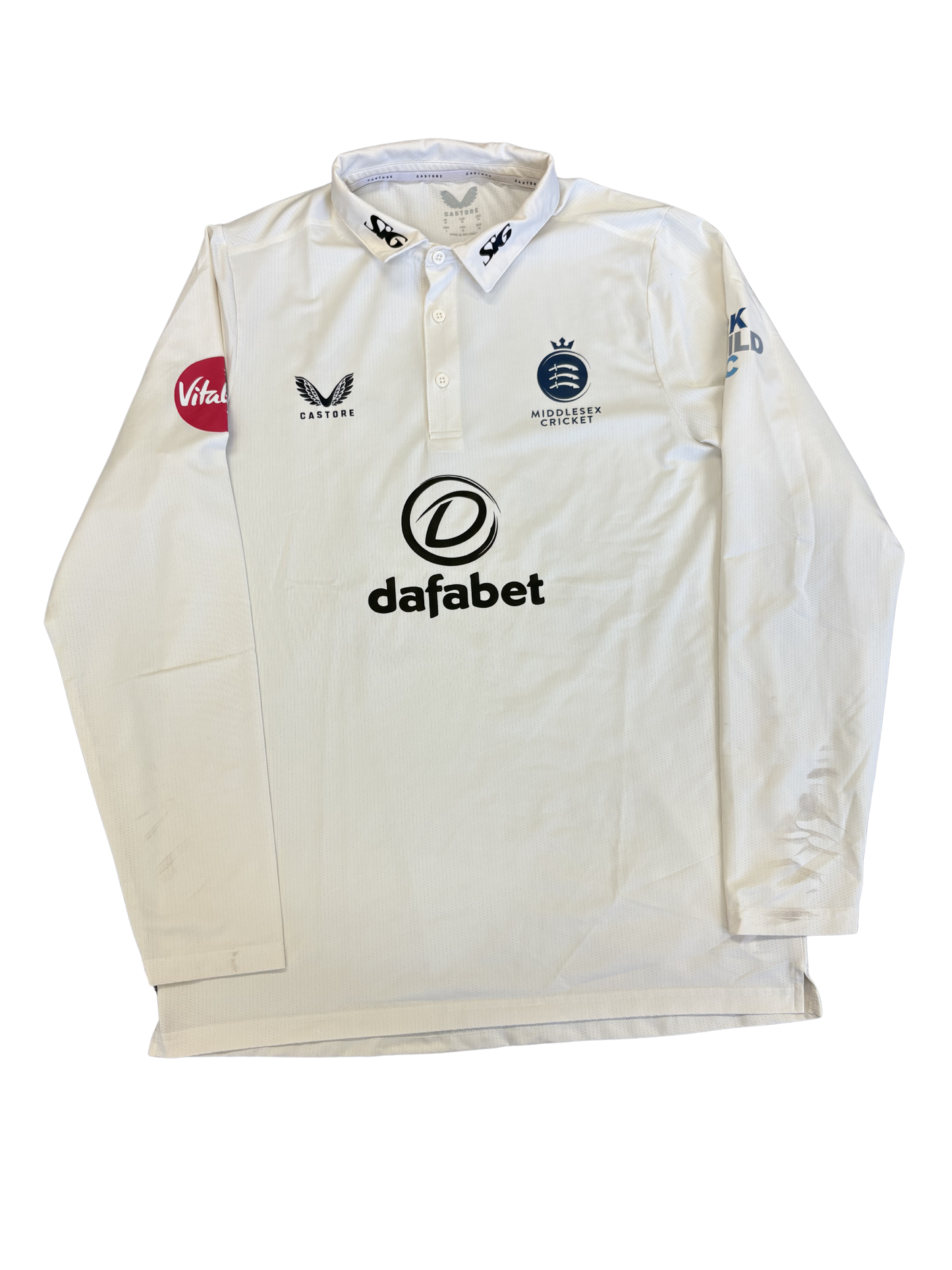 Leus Du Plooy Middlesex 2024 County Championship Match Worn LS Playing Shirt