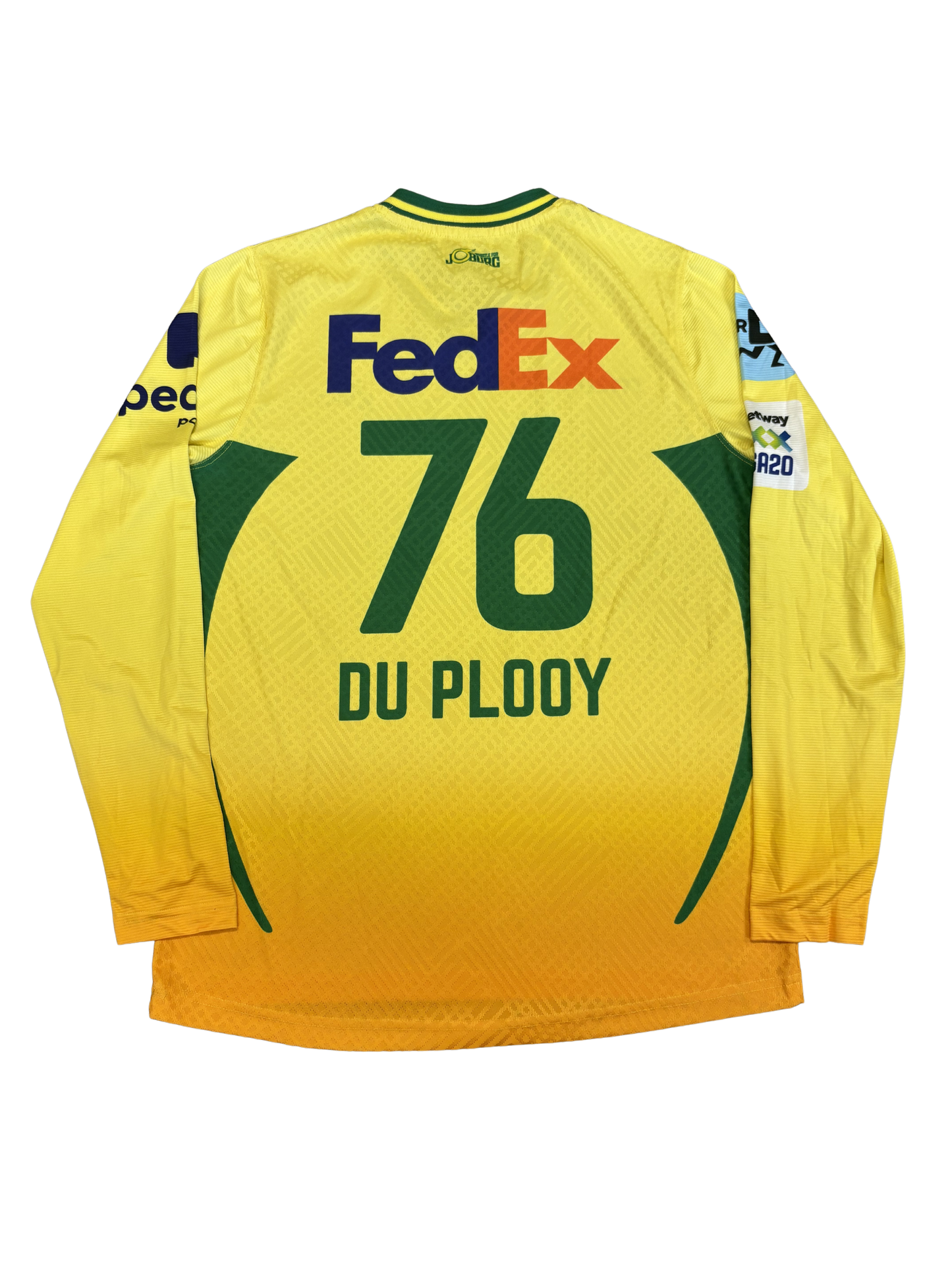 Leus Du Plooy Joburg Super Kings 2025 SA20 Match Worn LS Playing Shirt