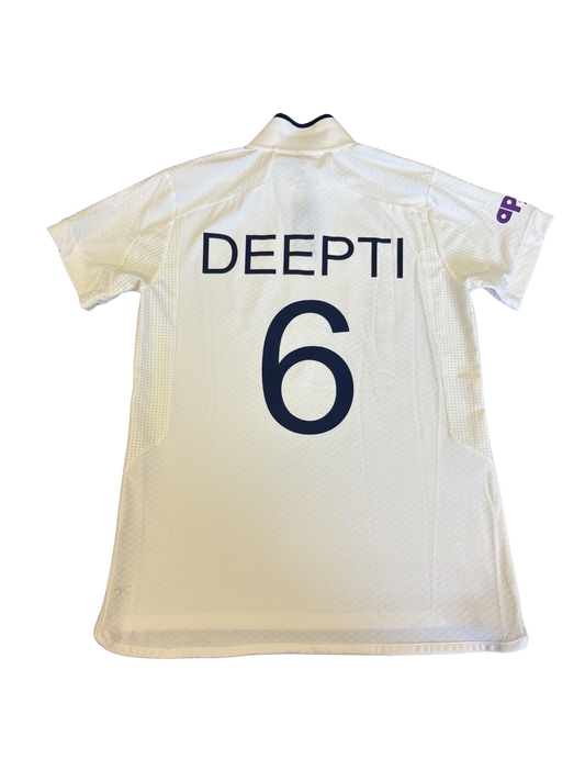 Deepti Sharma India 2026 Test Match Worn SS Playing Shirt