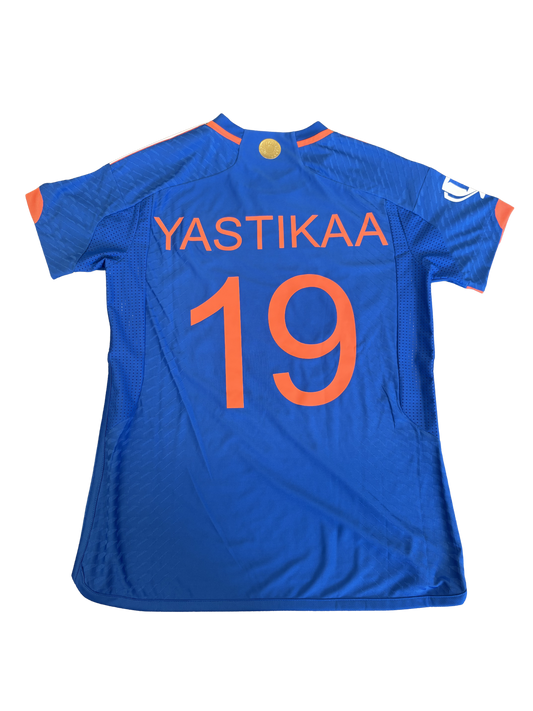 Yastika Bhatia India 2023 T20 Match Issue SS Playing Shirt