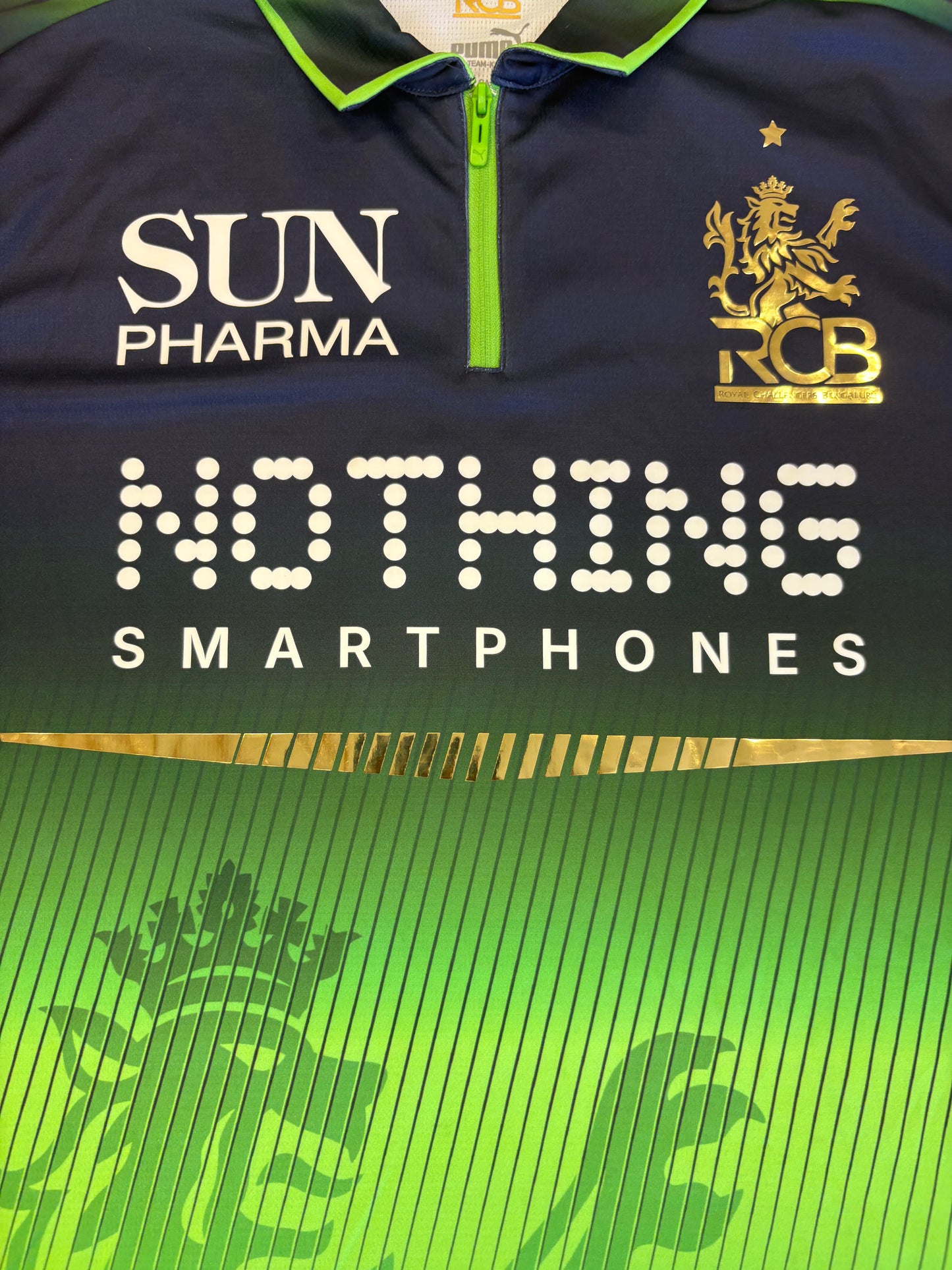 Josh Hazlewood Royal Challengers Bengaluru 2026 IPL Match Issue Green Game SS Playing Shirt