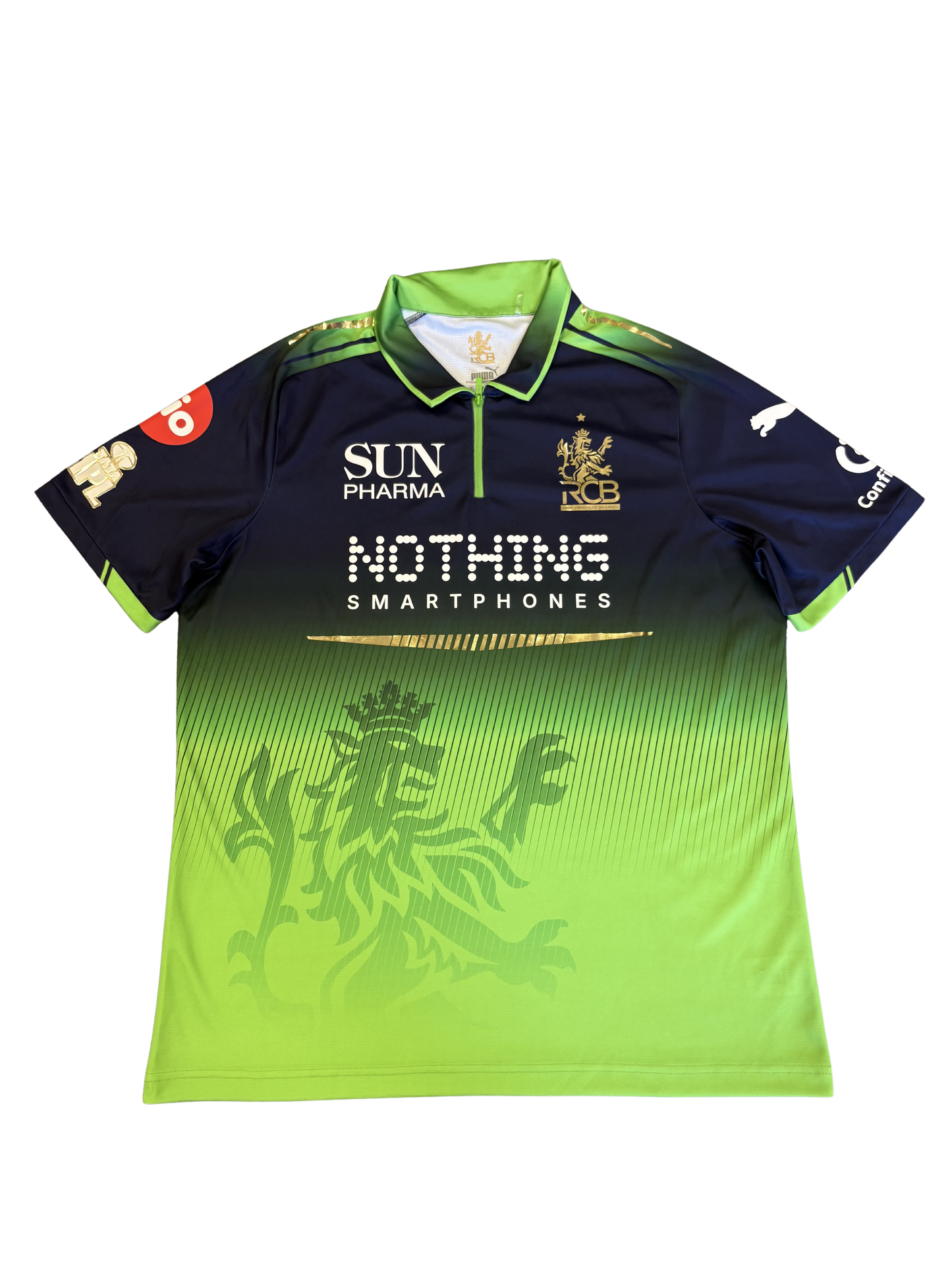 Josh Hazlewood Royal Challengers Bengaluru 2026 IPL Match Issue Green Game SS Playing Shirt