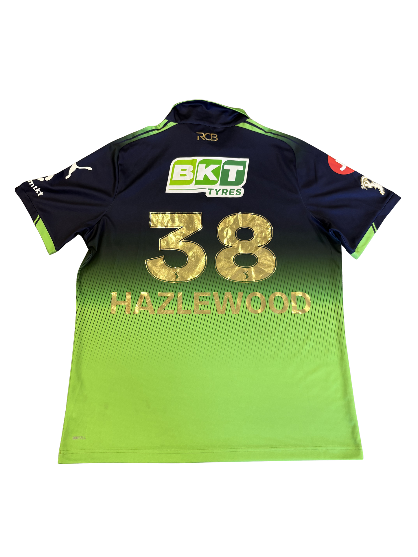 Josh Hazlewood Royal Challengers Bengaluru 2026 IPL Match Issue Green Game SS Playing Shirt