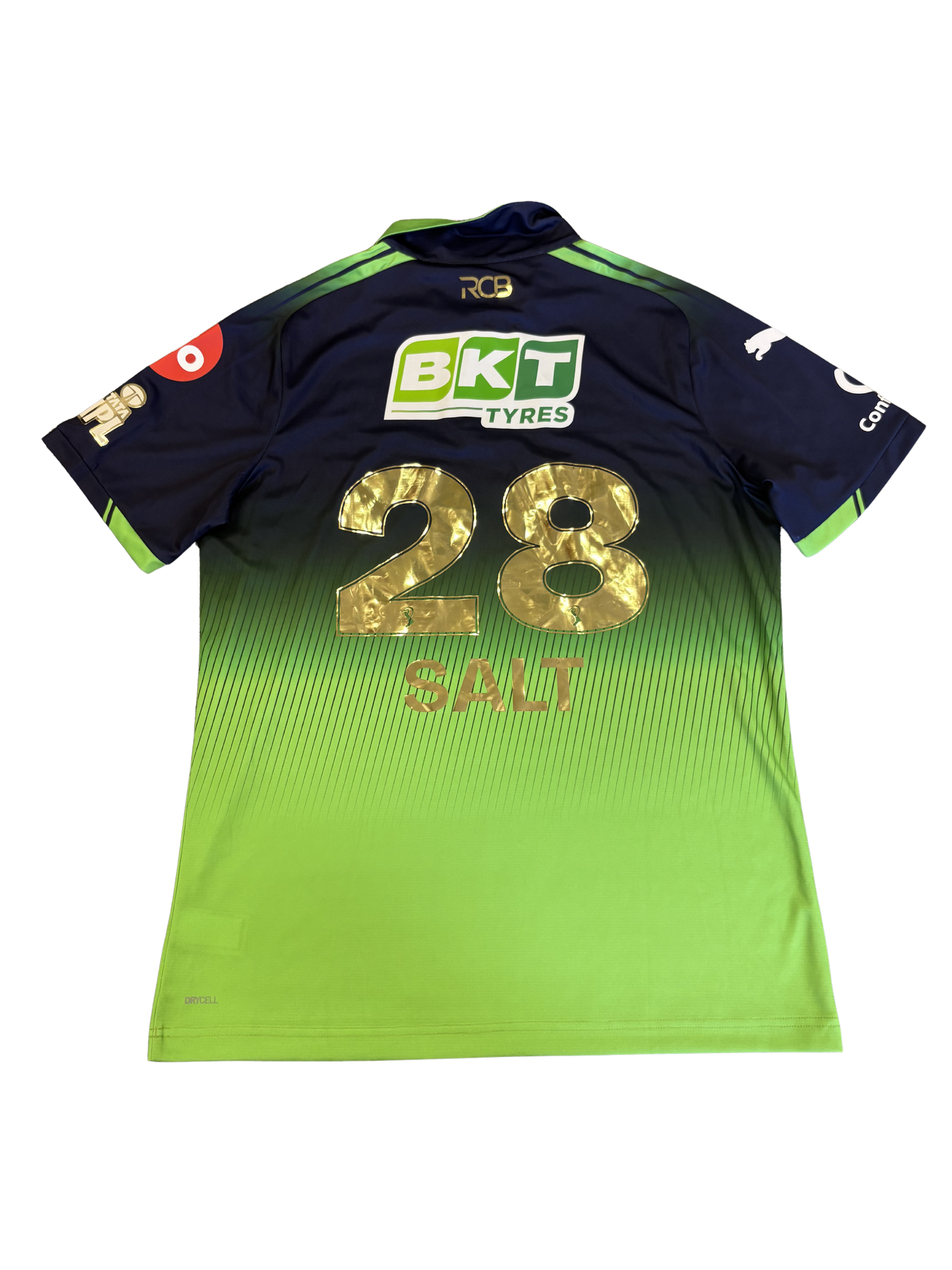 Phil Salt Royal Challengers Bengaluru 2026 IPL Match Issue Green Game SS Playing Shirt