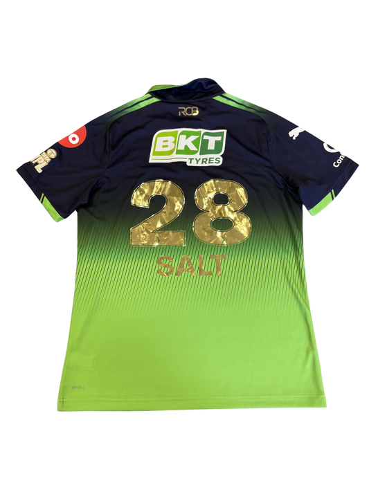 Phil Salt Royal Challengers Bengaluru 2026 IPL Match Issue Green Game SS Playing Shirt