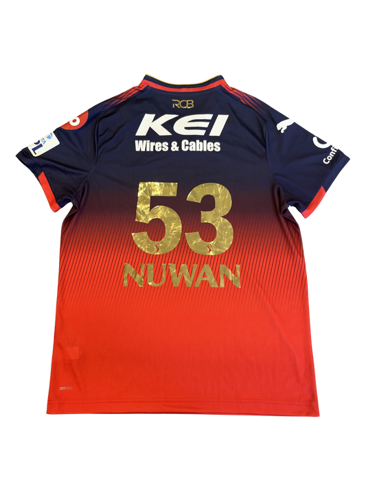 Nuwan Thushara Royal Challengers Bengaluru 2025 IPL Match Issue SS Playing Shirt