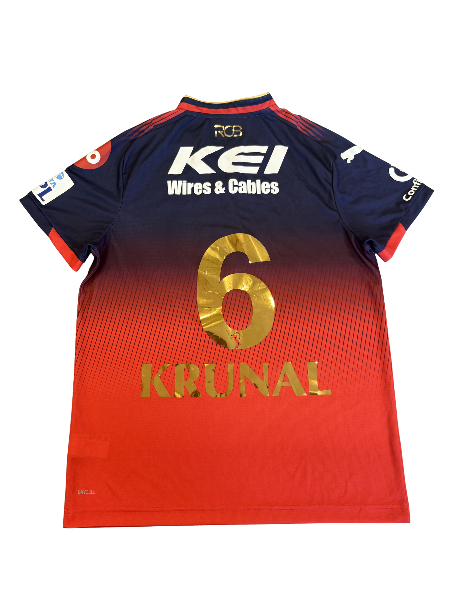 Krunal Pandya Royal Challengers Bengaluru 2025 IPL Match Worn SS Playing Shirt