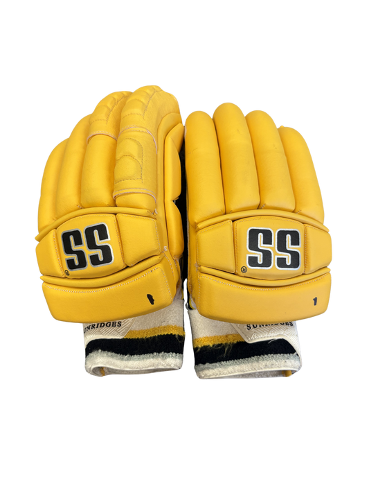 SS Super Test CSK Pro Issue Batting Gloves - Left Hand