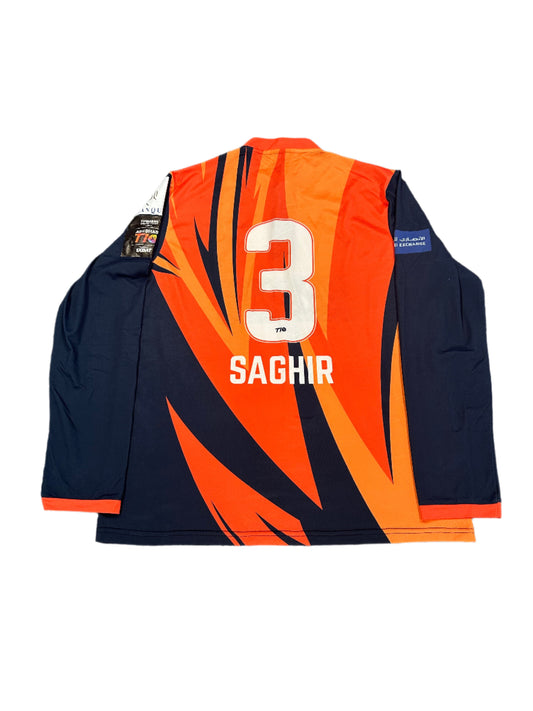 Saghir Khan  Delhi Bulls 2024 ABDT10 Match Worn LS Playing Shirt