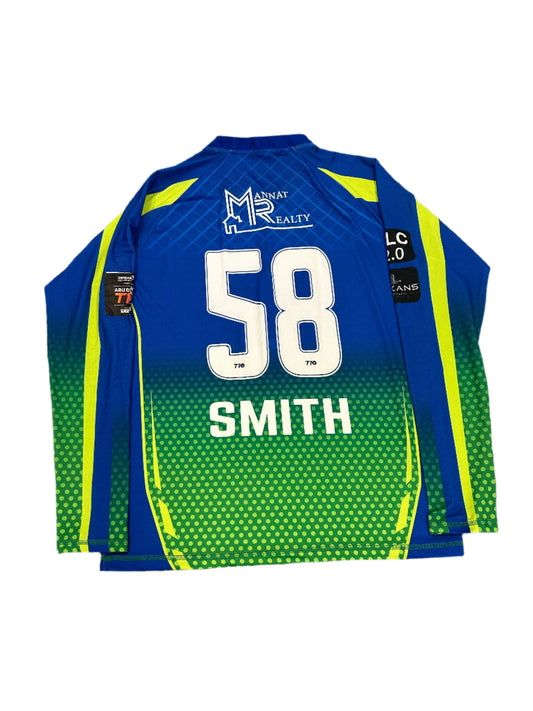 Odean Smith UP Nawabs 2024 ABDT10 Match Worn LS Playing Shirt