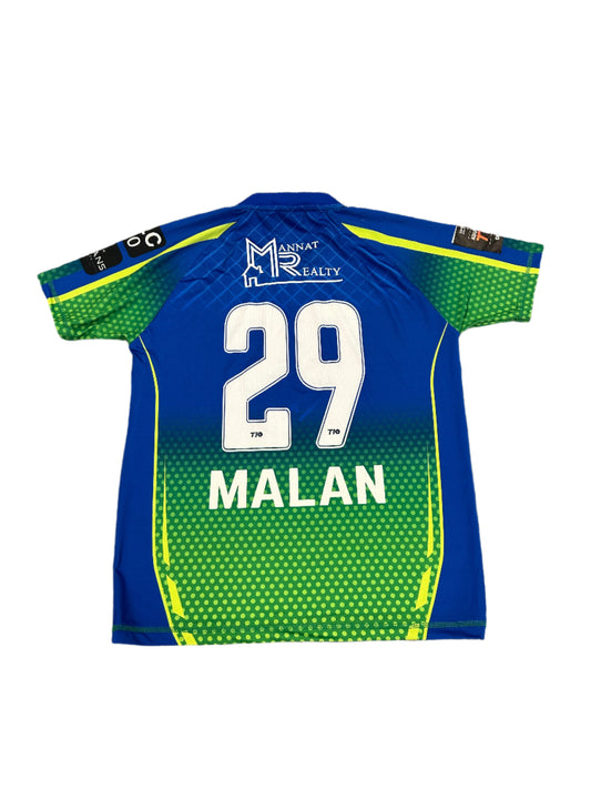Dawid Malan UP Nawabs 2024 ABDT10 Match Worn SS Playing Shirt