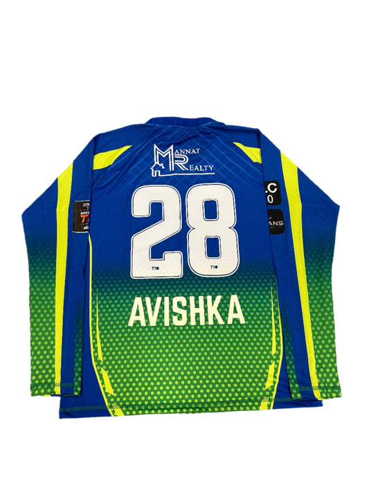 Avishka Fernando UP Nawabs 2024 ABDT10 Match Worn LS Playing Shirt
