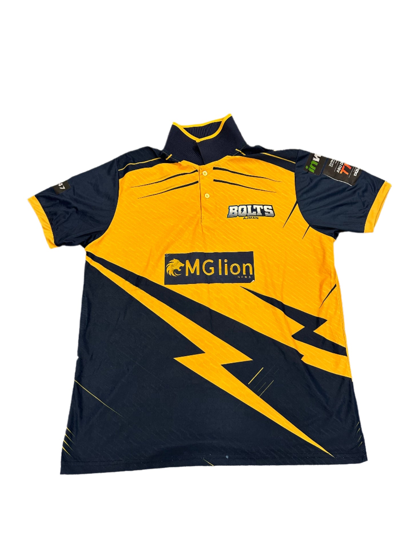 Gulbadin Naib Ajman Bolts 2024 ABDT10 Match Worn SS Playing Shirt