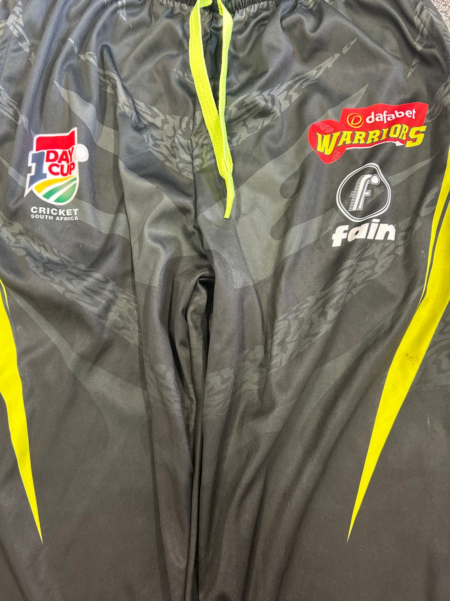 Dafabet Warriors Match Worn One Day Cup Playing Trousers