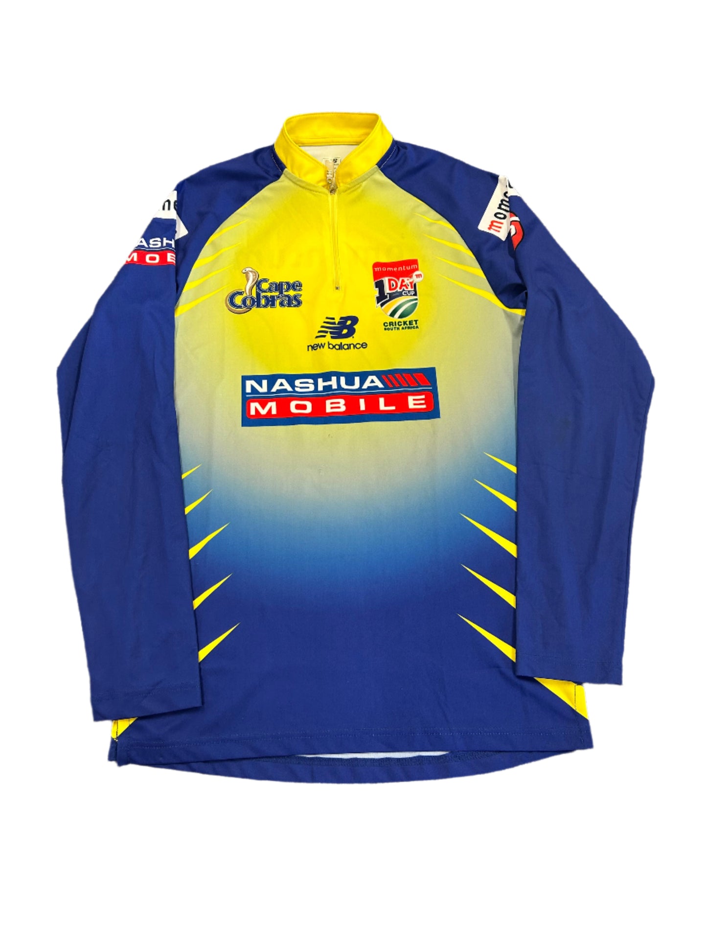 Stiaan Van Zyl Cape Cobras 1DC Match Worn LS Playing Shirt