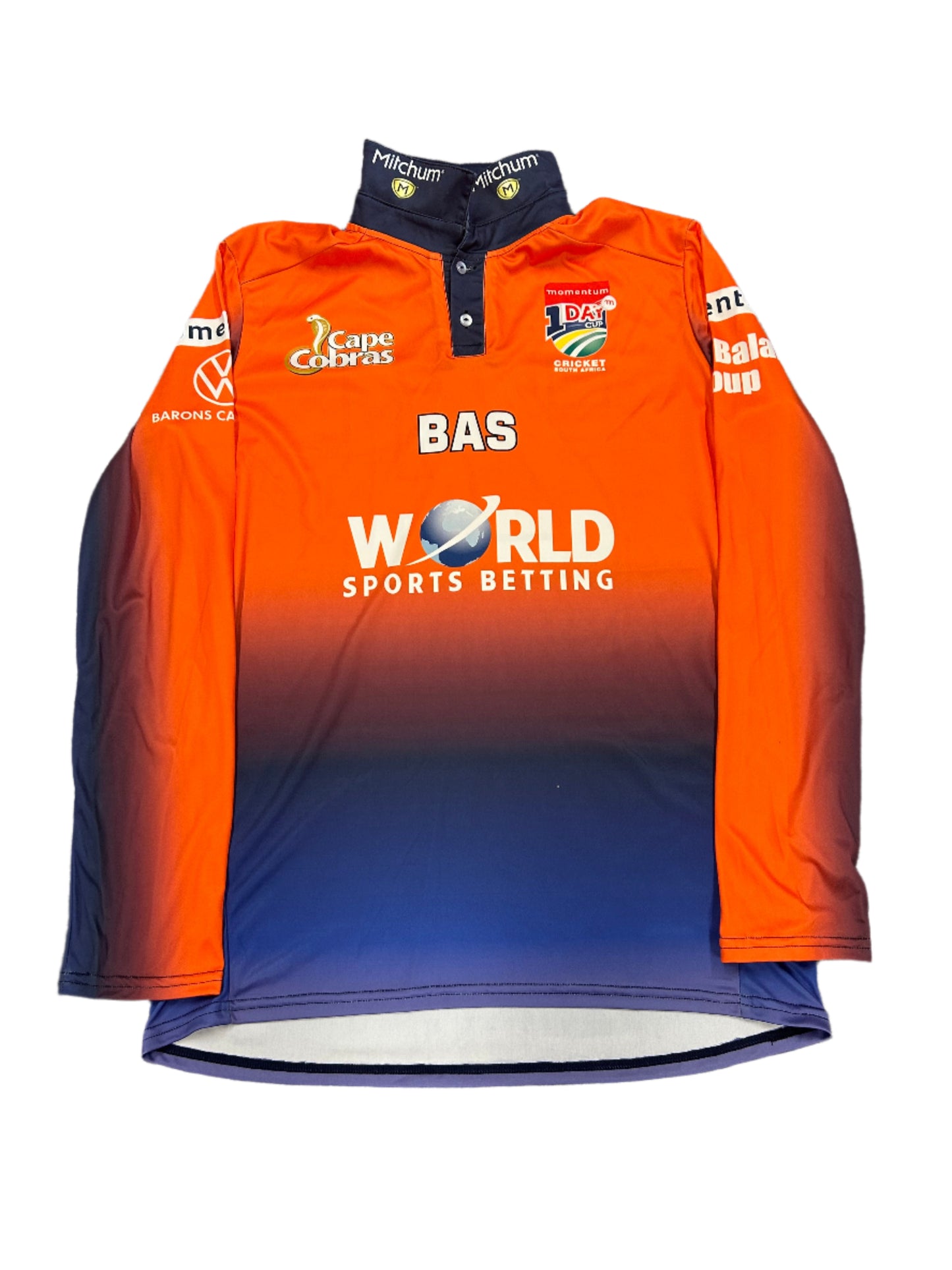 Vernon Philander Cape Cobras 1DC Match Worn LS Playing Shirt
