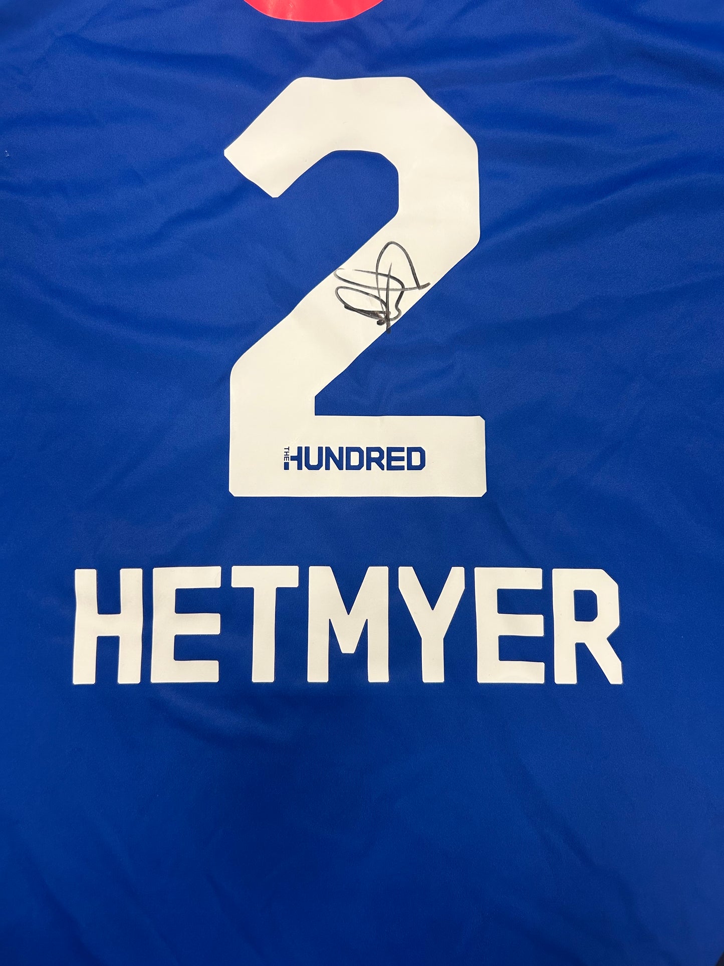 Shimron Hetmyer London Spirit 2024 TFL Match Worn and Signed SS Playing Shirt