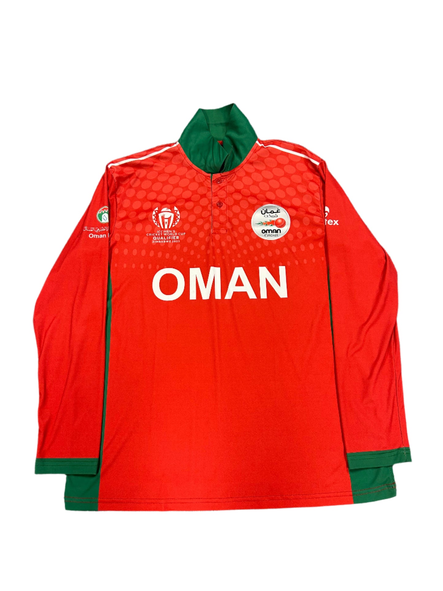 Bilal Khan Oman 2023 World Cup Qualifier Match Worn LS Playing Shirt