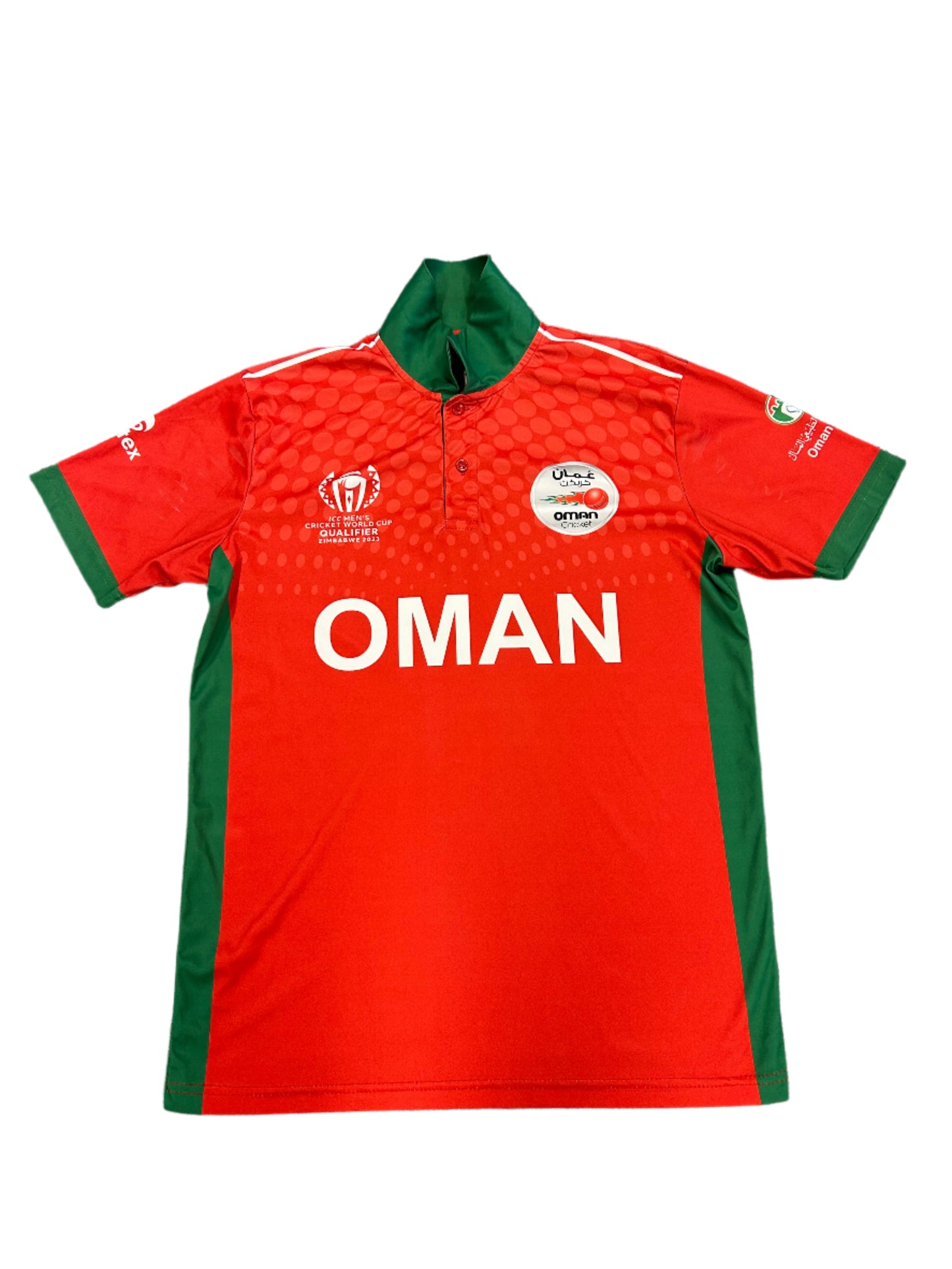 Kashyap Prajapati Oman 2023 World Cup Qualifier Match Worn And Signed SS Playing Shirt